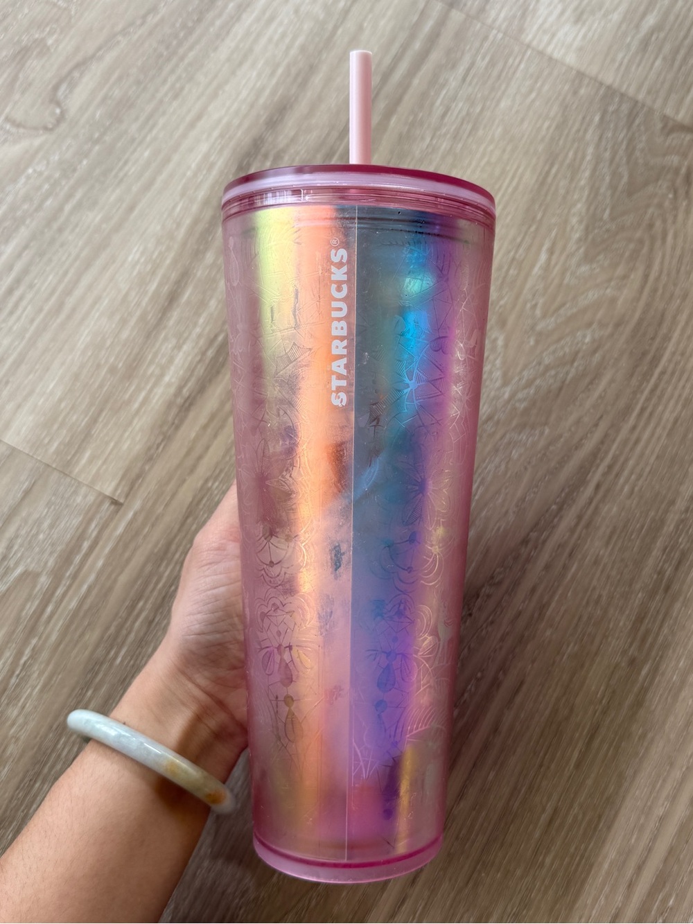 Starbucks Pink Iridescent Holiday Tumbler